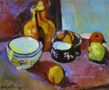モダンな静物画の装飾 Painting - 料理と果物の抽象的なフォービズム アンリ マティス モダンな装飾静物画